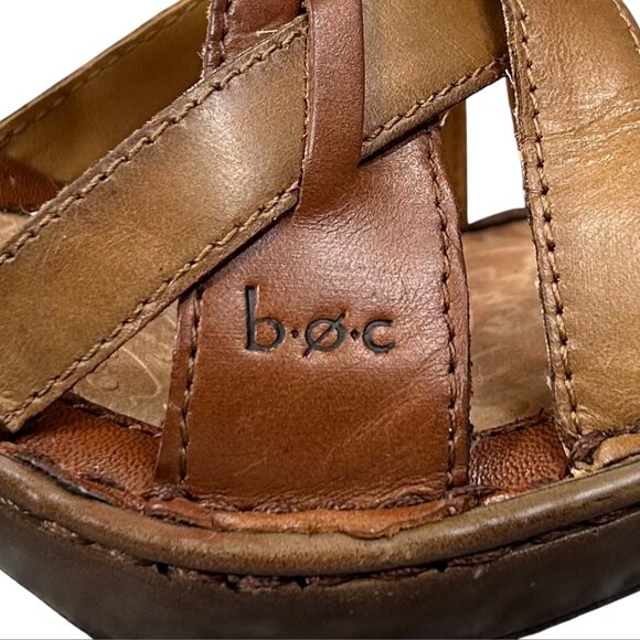 b.o.c. Born Concepts Brown Slingback Strappy Leather Sandals Size 8 - Picture 11 of 13